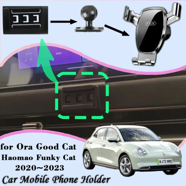 Car-Mobile-Phone-Holder-For-Ora-Good-Cat-Funky-Cat-GWM-Ora-2020-2023-360-Degree1