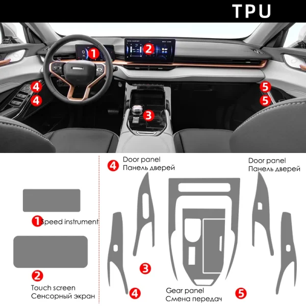 Tpu-Transparent-Film-for-Haval-H6-3rd-Generation-Car-Interior-Sticker-Center-Console-Gear-Navigation-Dashboard