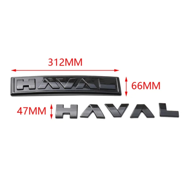 Black Logo Emblems For GWM Great Wall 3th Generation Haval H6 PHEV