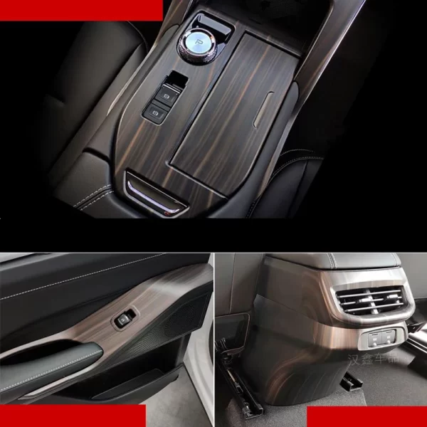 Haval 3rd Gen H6 2023 Sandalwood Grain Carbon Fiber Grain Panel Interior Kit - Image 8