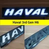 Car LED Front Badge Light Emblem Auto Decal For Great Wall GWM Haval 3rd Gen H6 2022 2023