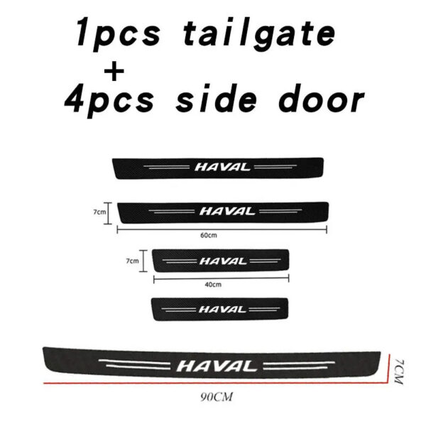 Car Door Sill Plate Carbon Fiber Protector Stickers